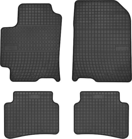 Frogum Satz Vorder- und Hintermatten 4Stück aus Gummi für Kia Rio 2017 Schwarz