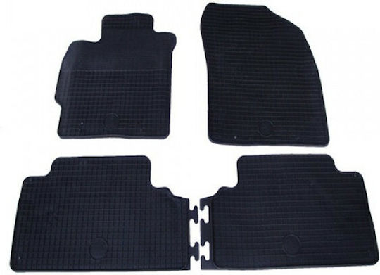 Gumarni Zubri Set Covorașe Față și Spate Tip Tavă 4buc din Furtun pentru Toyota Auris / Corolla 2007-2013 Negre
