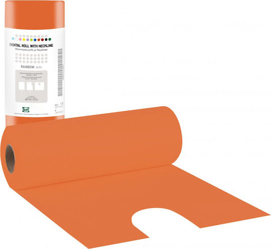 Bournas Medicals Dental Orange Towel Roll 1ply + 1ply without Dispenser