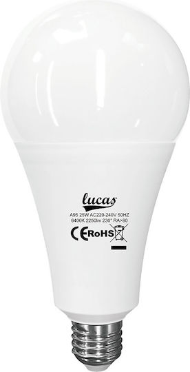 Lucas LED Bulb 25W 188mm for Socket E27 and Shape A60 Warm White 2150lm