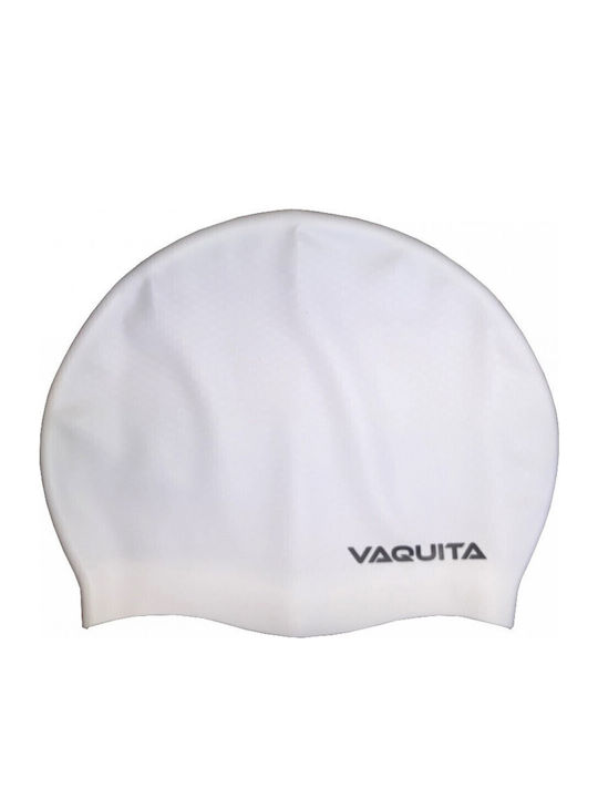 Vaquita Silicone Adults Swimming Cap White