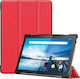 Tri-Fold Flip Cover Synthetic Leather / Silicone Red (Galaxy Tab A7)