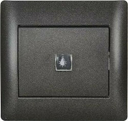 Elmark Rhyme Complete Wall Push Staircase Button with Frame Gray 11185C