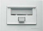 Aliberti Complete Wall Push Bell Button with Frame White 71.03.01.103