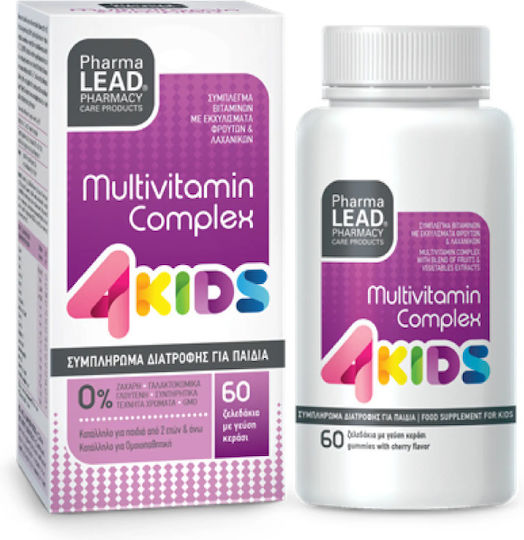 Pharmalead 4Kids Multivitamin for Energy, Immune System Boost & Bone Health Cherry 60 jelly beans