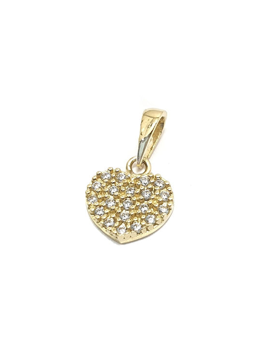 14K Gold Artikel 14K Herz mit Zirkonen