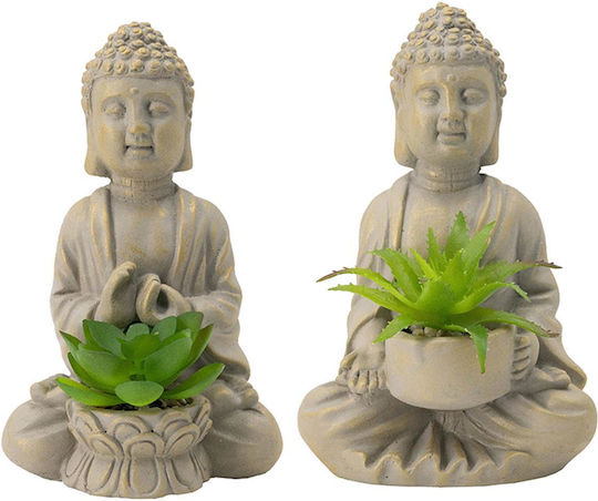 Artekko Decorative Buddhas made of Concrete 10x10x16cm 2pcs