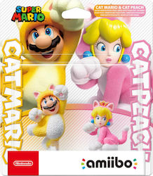 Nintendo Amiibo Super Mario Cat Mario and Cat Peach Double Pack Character Figure για Switch/WiiU/3DS