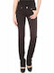 Phard Women's Cotton Trousers in Narrow Line Black