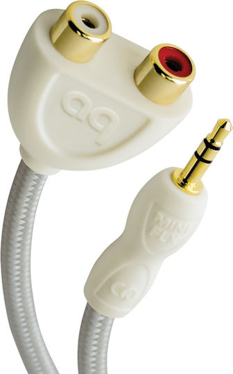 Audioquest Flx-mini Μετατροπέας 3.5mm male σε RCA 2x female Λευκό