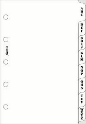 Filofax Divider with Latin Alphabet White