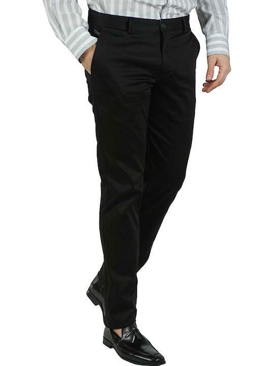 Endeson Fashion 800 Ανδρικό Παντελόνι Chino σε Slim Εφαρμογή Μαύρο
