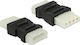 DeLock molex male - Molex female Μαύρο 65838