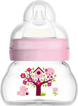 Mam Glass Bottle Feel Good with Silicone Nipple for 0+, 0+ m, months Pink Treehouse 90ml 1pcs