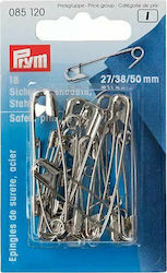 Prym Ațe Diverse dimensiuni Argintiu (27/38/50mm) 18 bucăți 085120