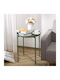 Round Green Metal Side Coffee Table W42xL42xH53cm
