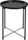 Round Side Table Black L42xW42xH53cm