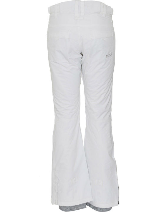 Roxy Backyard ERJTP03091-WBB0 Women's Trousers for Ski & Snowboard White