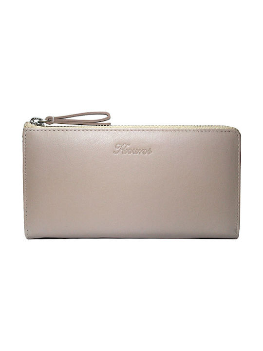 Kouros RF02P Large Leather Women's Wallet Pink