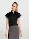 Excess Women's Monochrome Short Sleeve Shirt Black