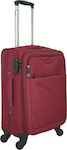 Forecast 8317 4 Ρόδες Cabin Travel Suitcase Fabric Red with 4 Wheels Height 55cm.