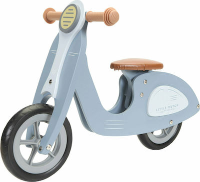 Little Dutch Kids Wooden Balance Bike Blue