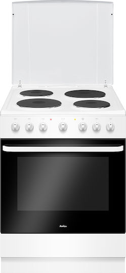 Amica ACE6003B Aragaz 65lt cu Plite Emailate L60cm. White