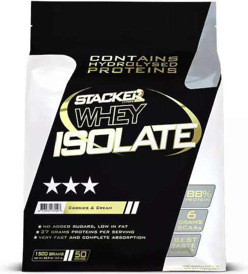 Stacker 2 Whey Isolate Proteină Din Zer cu Aromă Fursecuri și cremă 1.5kg