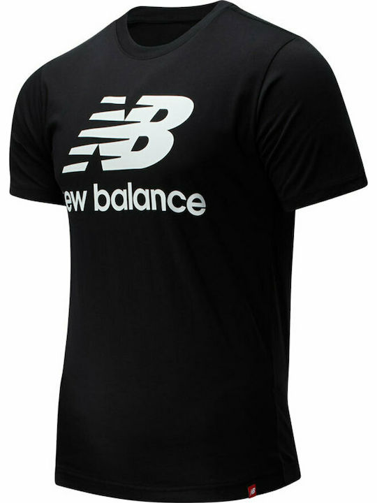 New Balance Essentials Ανδρικό T-shirt Μαύρο με Λογότυπο