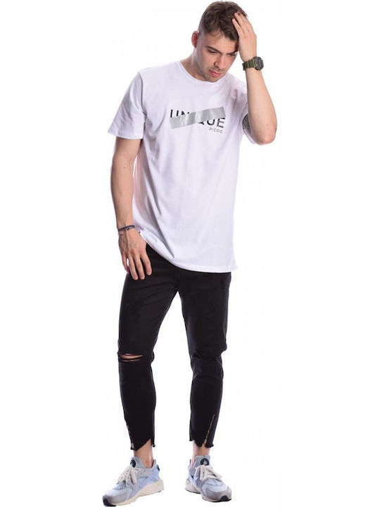 P/Coc P Herren T-Shirt Kurzarm Weiß