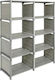 Plastic Shoe Organizer with 8 Shelves Grey 82x32x128cm