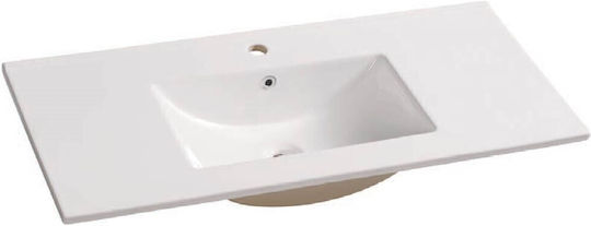 Ceramita MN 100 Ένθετος Νιπτήρας Πορσελάνης 100x46cm Λευκός