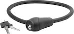M-Wave S12.6 S Bicycle Cable Lock with Key Black