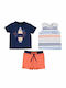 Mayoral Kids Set with Shorts Summer 3pcs Navy Blue