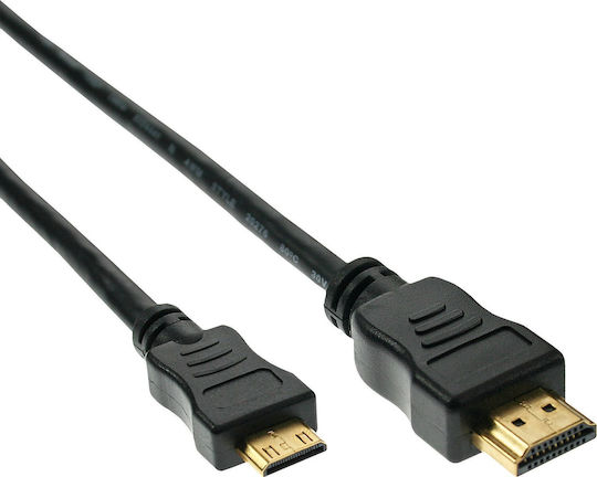InLine Cable HDMI male - mini HDMI male 10m Μαύρο