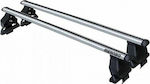 Menabo Roof Bars Aluminum 130cm. (with Roof Rack Legs) Silver