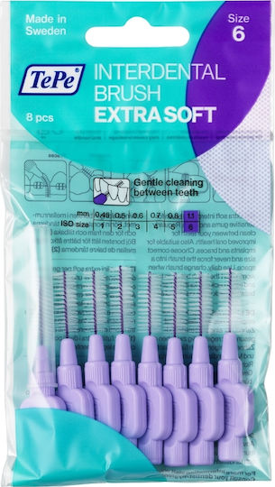 TePe Extra Soft Μεσοδόντια Βουρτσάκια 1.1mm Μωβ 8τμχ