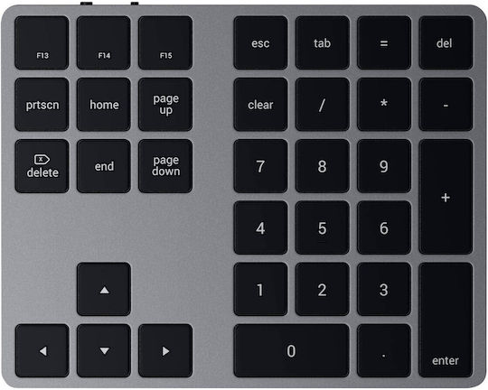 Satechi Aluminum Extended Ασύρματο Bluetooth Αριθμητικό Πληκτρολόγιο Γκρι
