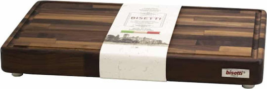 Bisetti Rectangular Wooden Chopping Board Brown 40x25cm