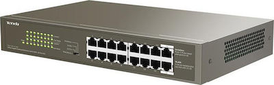 Tenda TEG1116P-16-150W Unverwaltet L2 PoE+ Switch mit 16 Ports Gigabit (1Gbps) Ethernet