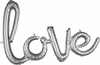 Balloon Foil Jumbo Valentine's Day Letter Silver 79cm