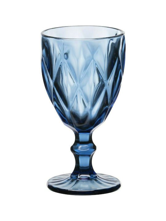 Cryspo Trio Kare Glass Water made of Glass in Blue Color Goblet 320ml