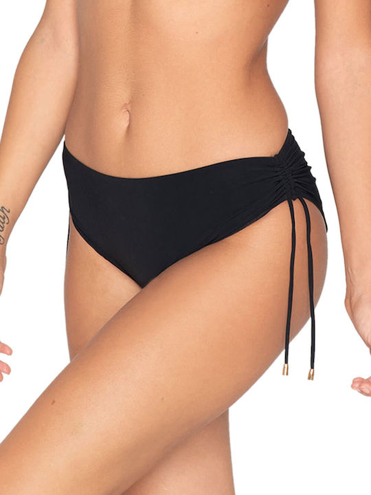 Blue Sense Bikini Slip Ψηλόμεσο Μαύρο