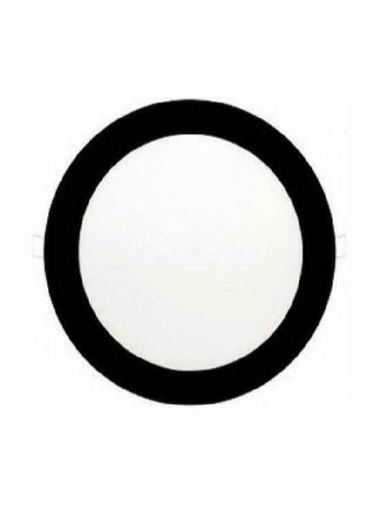 Evivak Round Recessed LED Panel 20W with Natural White Light 22.5x22.5cm