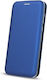 Senso Oval Stand Book Piele artificială Albastru (Galaxy S21+ 5G)