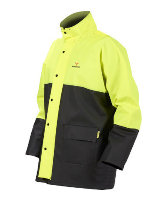 Anorak Road Jachetă impermeabilă pentru motociclete pentru bărbați Fluo/Black
