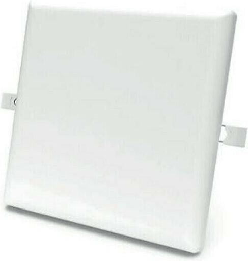 Atman Square Recessed LED Panel 36W with Natural White Light 4000K 22.5x22.5cm