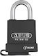Abus 83WP/63 Steel Padlock Brass with Key High Security 65mm Black 1pcs