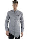 Long-sleeved Cotton Shirt Gray