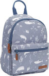 Little Dutch Ocean Blue Σχολική Τσάντα Πλάτης Νηπιαγωγείου σε Μπλε χρώμα Μ22.5 x Π12 x Υ29cm